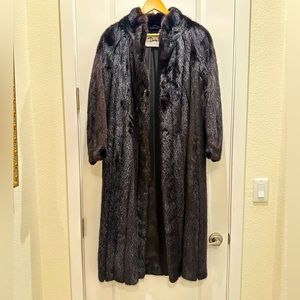 Like New Black Ranch Mink by Bensky Furs with eyelet collar and 3 French hooks